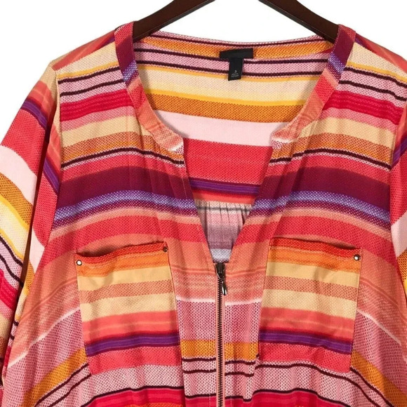 Torrid Shirt Dress Zip Front Size 3 3X Pockets Drawstring Waist Roll Tab Sleeves - Picture 5 of 15